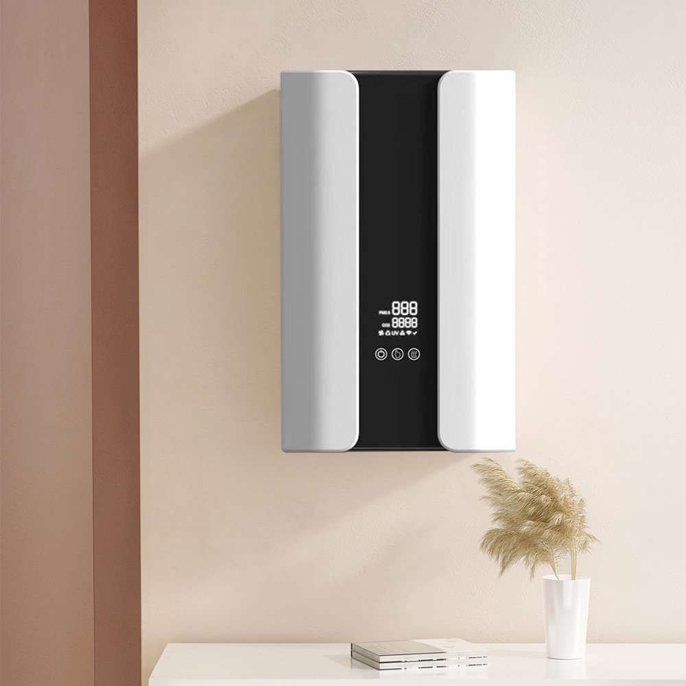 การฟอกอากาศที่มีประสิทธิภาพ: ข้อดีของการทำให้บริสุทธิ์ของผนังที่ติดตั้ง 300 CADR Air Air Virtilation Device