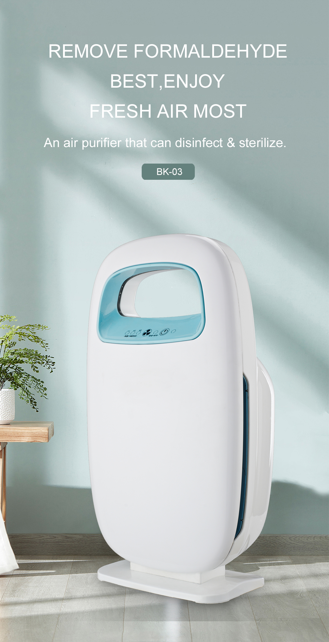 ลบฟอร์มาลดีไฮด์ที่ดีที่สุดเพลิดเพลินกับอากาศบริสุทธิ์ BK-03 ส่วนใหญ่